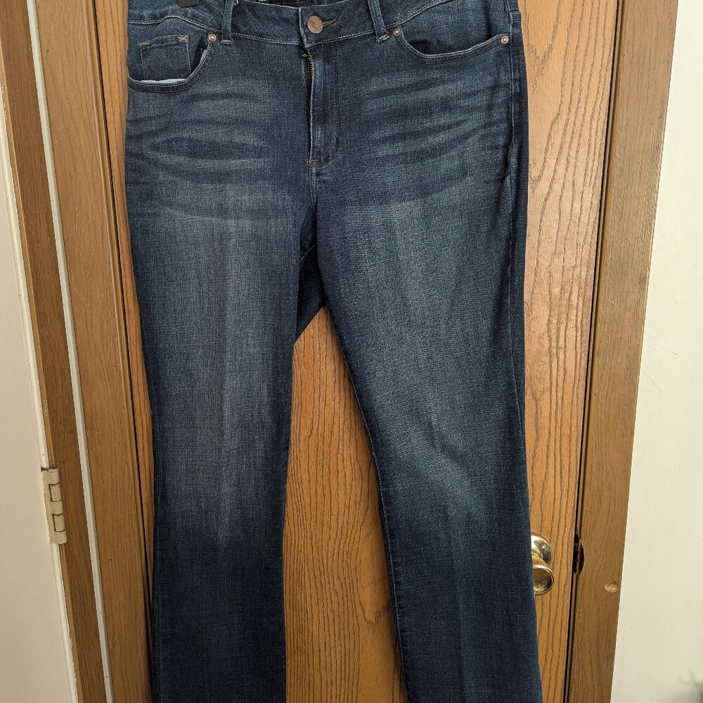 Lee Modern Series Curvy Fit Bootcut Denim Blue Jeans-Women's 14 Short